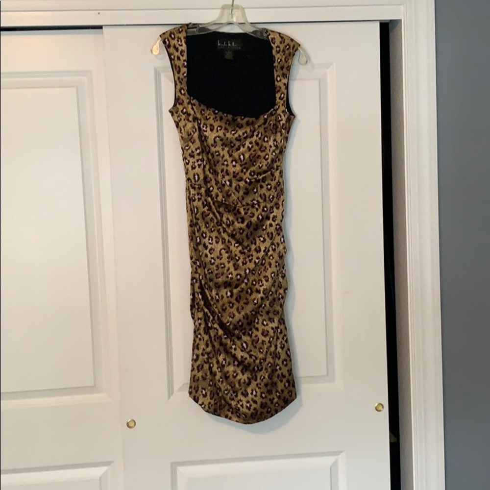 Nicole Miller Leopard print mini dress